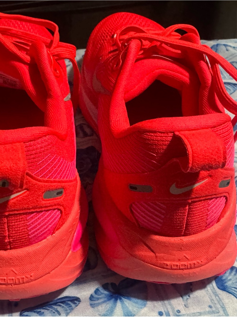 Nike Women's Red and Hot Pink Performance Running Shoes - Picture 3 of 5
